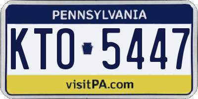 PA license plate KTO5447