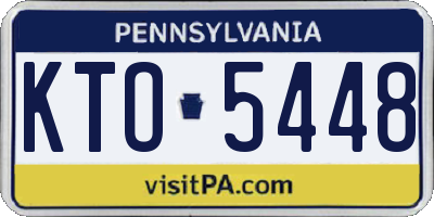 PA license plate KTO5448