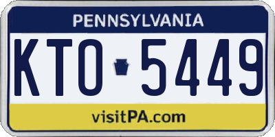 PA license plate KTO5449