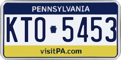 PA license plate KTO5453