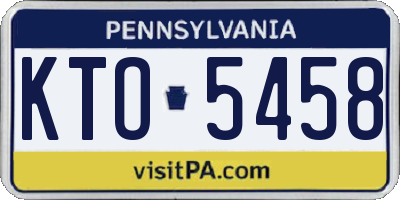 PA license plate KTO5458