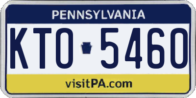PA license plate KTO5460