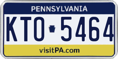 PA license plate KTO5464