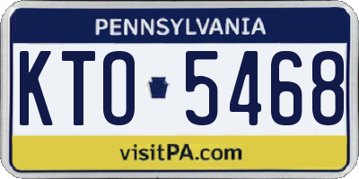 PA license plate KTO5468