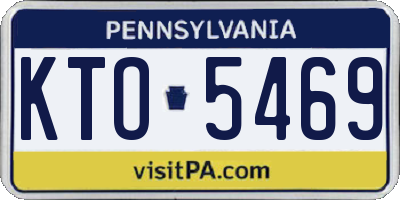 PA license plate KTO5469