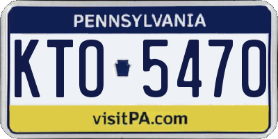 PA license plate KTO5470