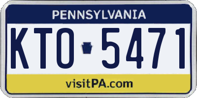 PA license plate KTO5471