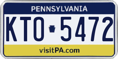 PA license plate KTO5472