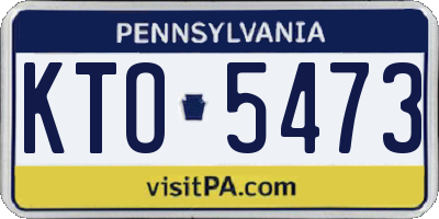 PA license plate KTO5473