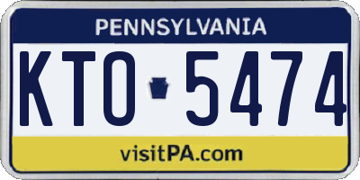 PA license plate KTO5474