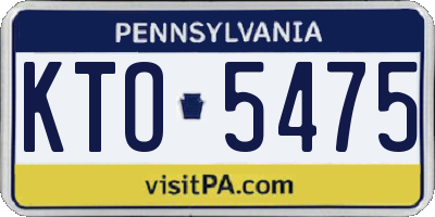 PA license plate KTO5475