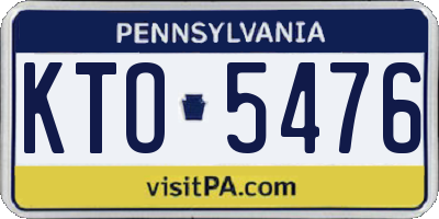 PA license plate KTO5476
