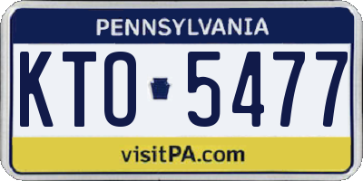 PA license plate KTO5477