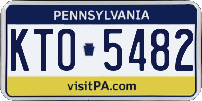 PA license plate KTO5482