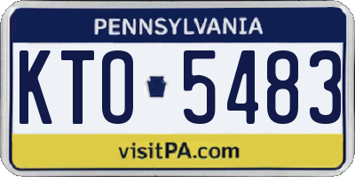 PA license plate KTO5483