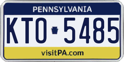 PA license plate KTO5485