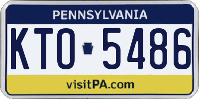 PA license plate KTO5486
