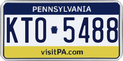 PA license plate KTO5488