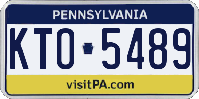 PA license plate KTO5489