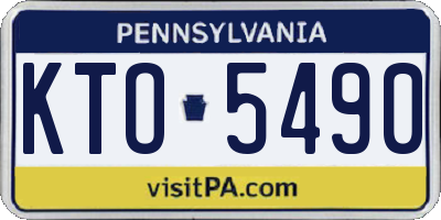 PA license plate KTO5490