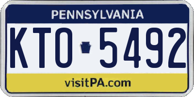 PA license plate KTO5492