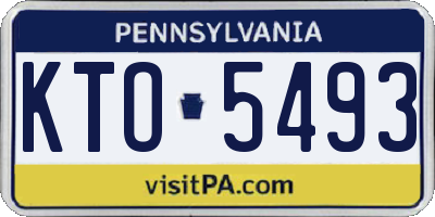 PA license plate KTO5493