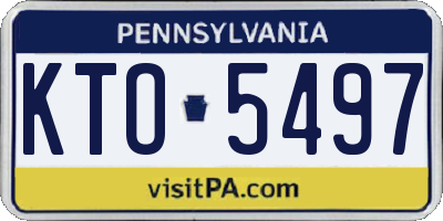 PA license plate KTO5497