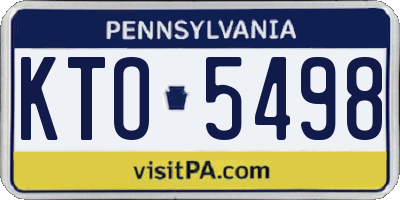 PA license plate KTO5498