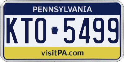 PA license plate KTO5499