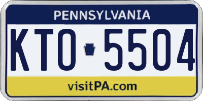 PA license plate KTO5504