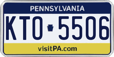 PA license plate KTO5506