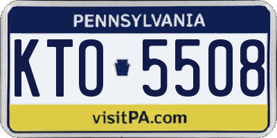 PA license plate KTO5508
