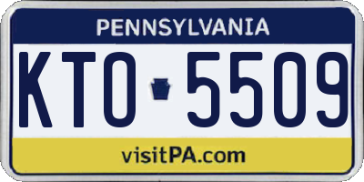 PA license plate KTO5509