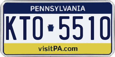 PA license plate KTO5510