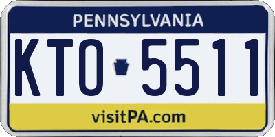 PA license plate KTO5511