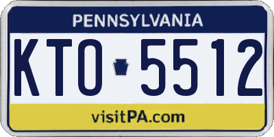PA license plate KTO5512