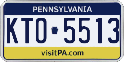 PA license plate KTO5513