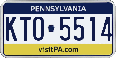 PA license plate KTO5514