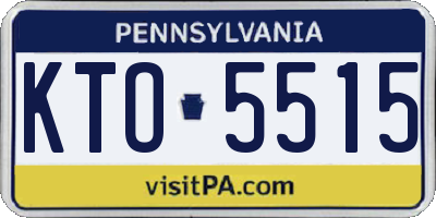 PA license plate KTO5515