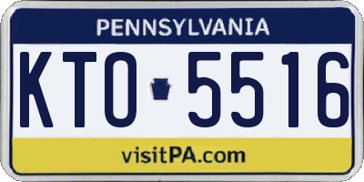 PA license plate KTO5516