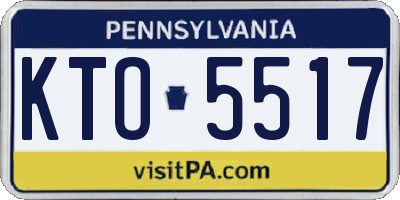 PA license plate KTO5517