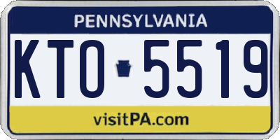 PA license plate KTO5519