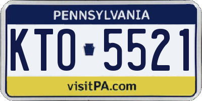 PA license plate KTO5521
