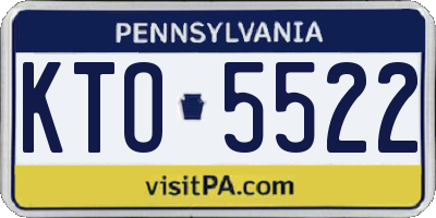 PA license plate KTO5522