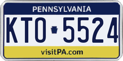 PA license plate KTO5524