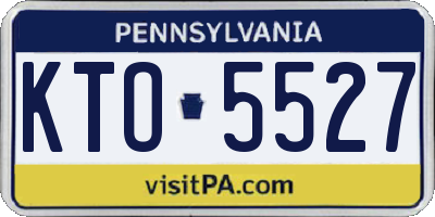 PA license plate KTO5527