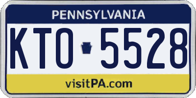 PA license plate KTO5528