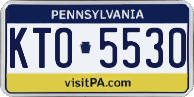 PA license plate KTO5530