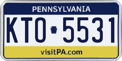 PA license plate KTO5531