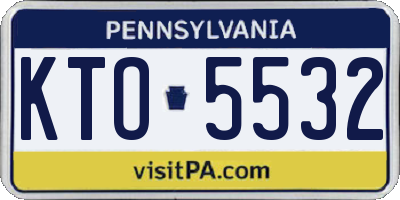 PA license plate KTO5532